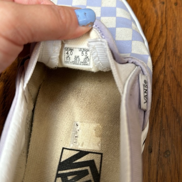 Lavender and White checkered print vans - Picture 6 of 6